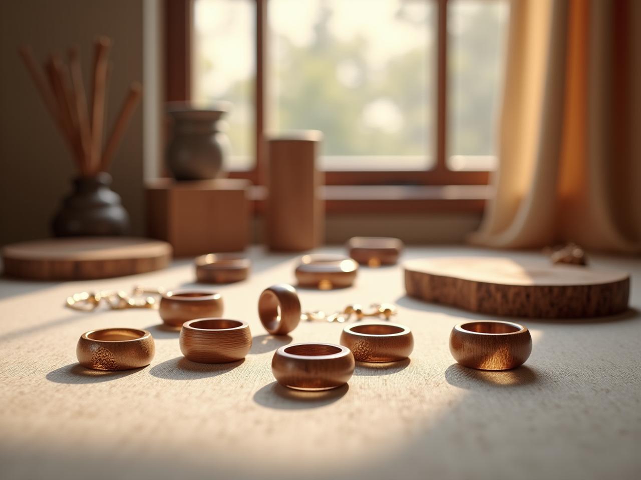 Handgefertigte Holzschmuck Kollektion im Edelholz Atelier Zürich