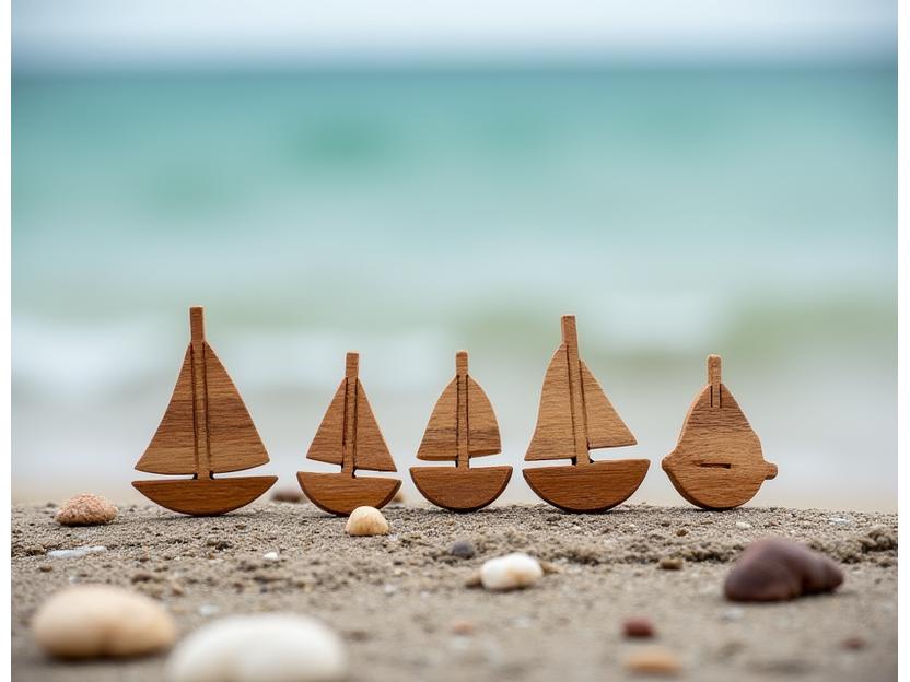 Maritime Holzschmuck-Designs inspiriert vom Meer