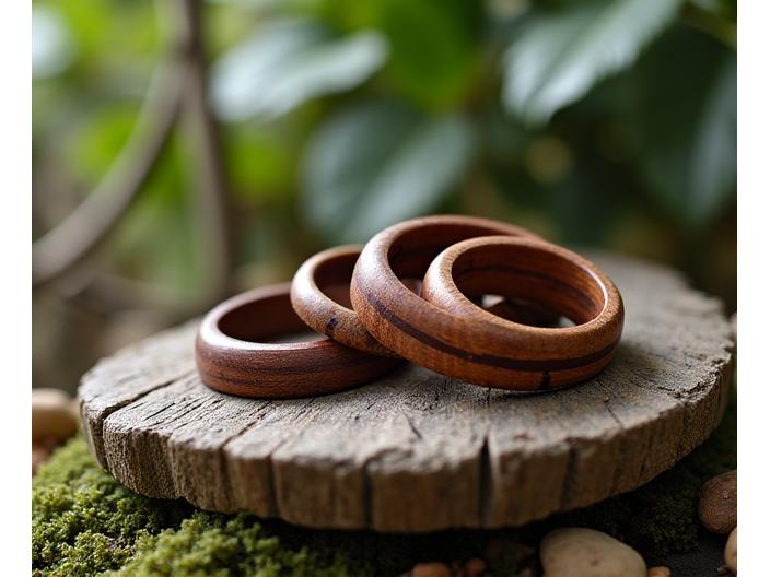 Nachhaltige Holzringe aus Handwerk und Design